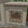 Outdoor Fireplace with 2 Wood Boxes - Heritage Collection