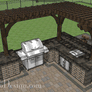 Outdoor Kitchen-Pergola R60-Bar-Clr - Heritage Collection
