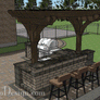 Outdoor Kitchen-Pergola R60-Bar-Clr - Heritage Collection