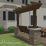 5' Patio Swing - Stone Columns