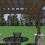 12' x 12' Cedar Pergola - Stone Columns