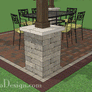 12' x 14' Cedar Pergola - Stone Columns