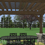 12' x 14' Cedar Pergola - Stone Columns