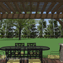 12' x 16' Cedar Pergola - Stone Columns