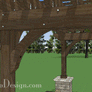 14' x 14' Cedar Pergola - Stone Columns