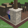 14' x 14' Cedar Pergola - Stone Columns