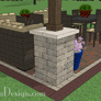 14' x 16' Cedar Pergola - Stone Columns