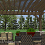 14' x 16' Cedar Pergola - Stone Columns