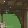 16' x 16' Cedar Pergola - Stone Columns