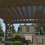 16' x 16' Cedar Pergola - Stone Columns